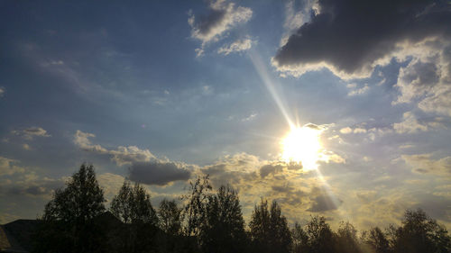 Low angle view of cloudy sky