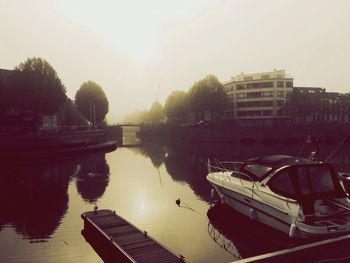 Boats in canal