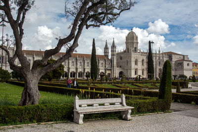 View of temple against cloudy sky