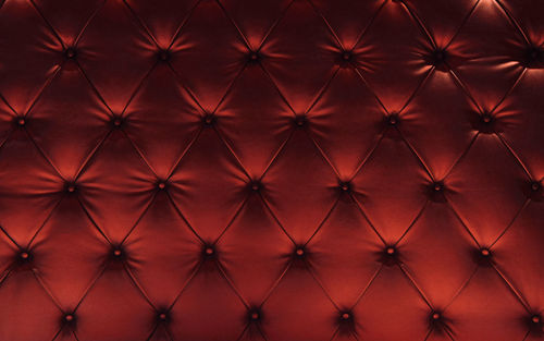 Full frame shot of leather sofa