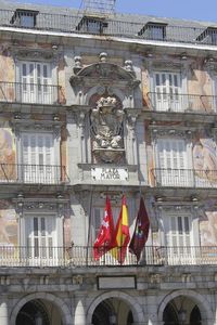 Low angle view of historic building