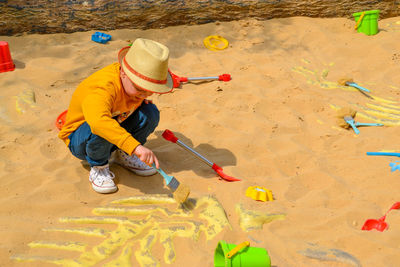 Good leisure for a child. teaching a child through play.