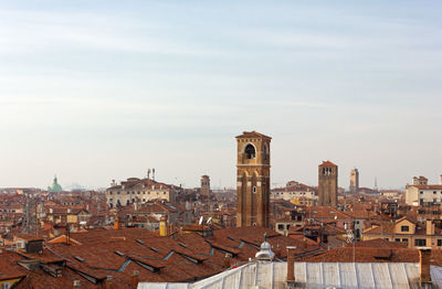 View of old town against sky