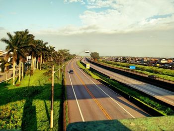 Road passing through landscape