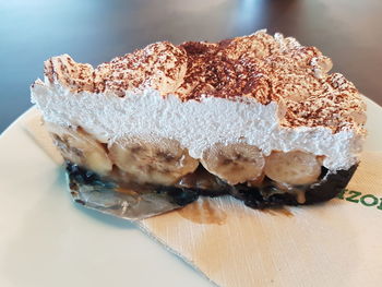 Close-up of ice cream in plate