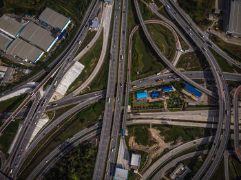 High angle view of elevated road