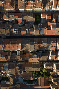 Aerial photographic documentation of roofs made of terracotta