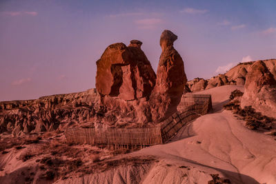 Rock formations in desert