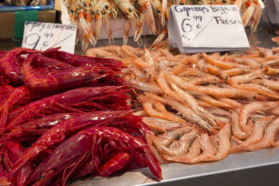 Various vegetables for sale in market