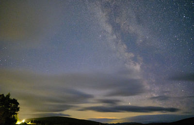 Low angle view of sky at night