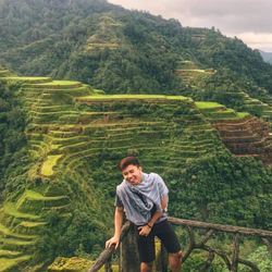 Portrait of a young man in farm