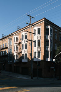 Low angle view of building against clear sky