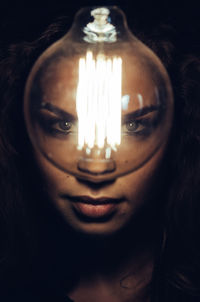 Close-up portrait of young woman