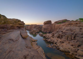 Rock formations against sky