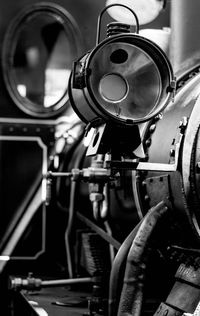 Close-up of vintage train