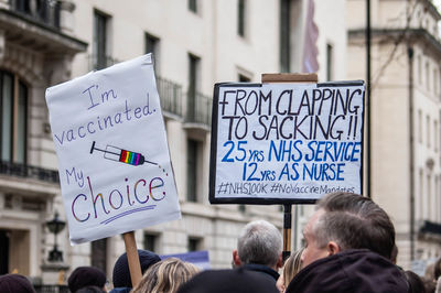 Close-up of text on street