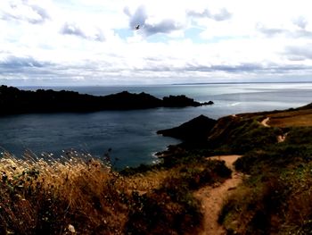 Scenic view of sea against sky