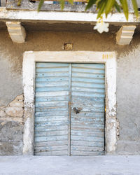 Close-up of closed door