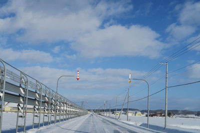 Road against sky in city