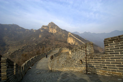 Scenic view of the great wall of china