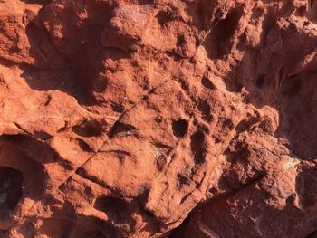 Full frame shot of rock formation on land