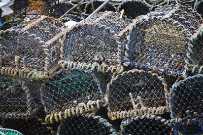 Full frame shot of fishing nets