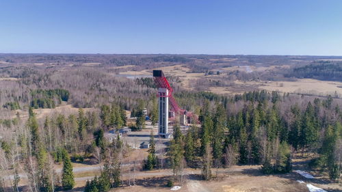 Scenic view of landscape against clear sky