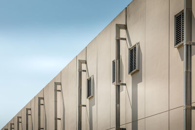 Low angle view of building against clear sky