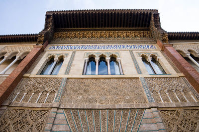 Low angle view of historical building against sky