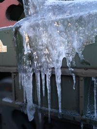 Close-up of ice crystals