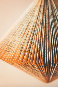 Close-up of paper on table