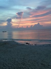 Beach with sky in background