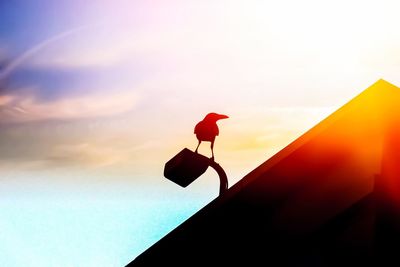 Low angle view of silhouette plant against sky