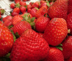 Full frame of strawberries