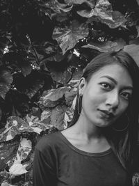 Close-up portrait of young woman