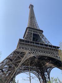 Low angle view of tower against sky