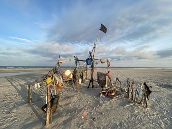 Panoramic view of beach against sky