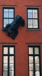 Low angle view of a window of building