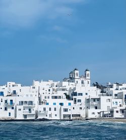 Scenic view of naousa paros island greece 