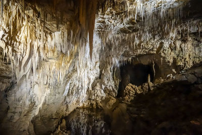 Rock formation in cave