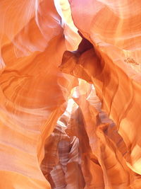 Low angle view of rock formation