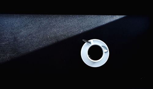 Close-up of circular object on wall