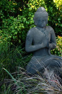 Statue in grass