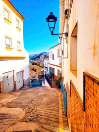 Street amidst houses