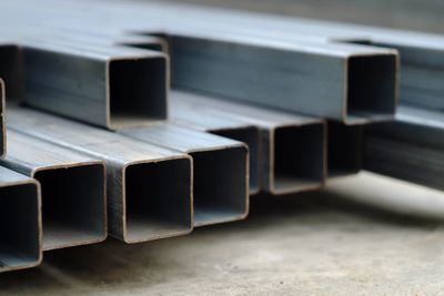 Close-up of piano keys on table