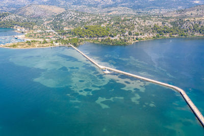 High angle view of swimming pool