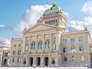 Low angle view of historical building against sky