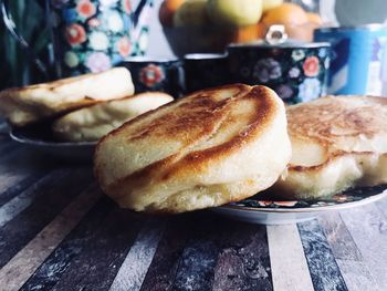 Close-up of bread on table