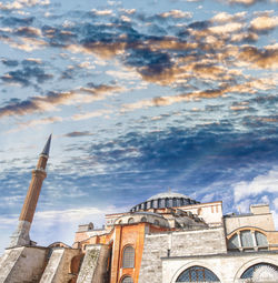 Low angle view of buildings against sky