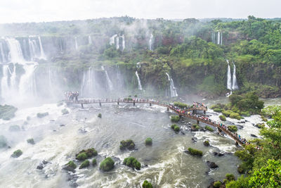 Scenic view of waterfall